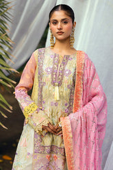 Unstitched 3-PC Embroidered Lawn Garden Of Eve By Raeesa Premium - Evraen_B